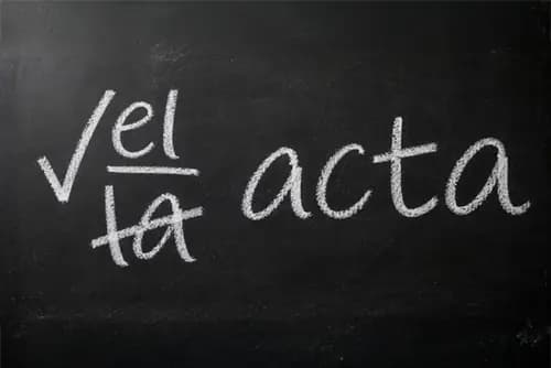 el acta de reunion